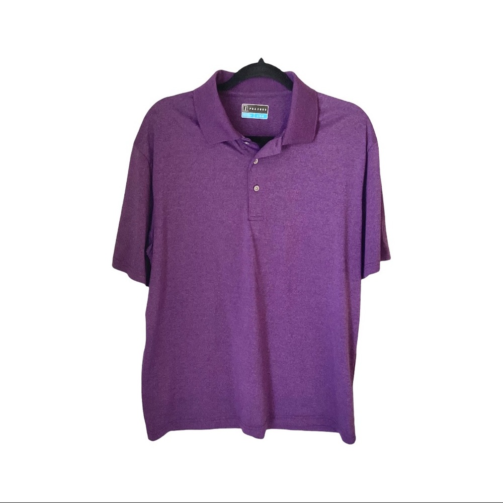 PGA Tour Golf Polo Purple Shortsleeve Large‎